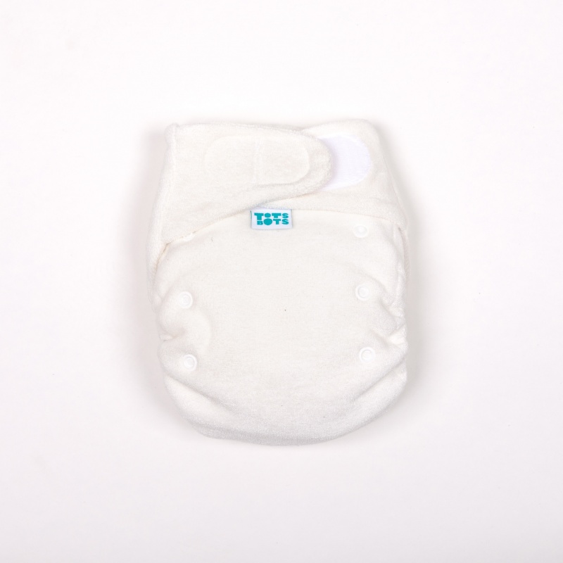 Tots Bots Bamboozle Stretch Nappy - White